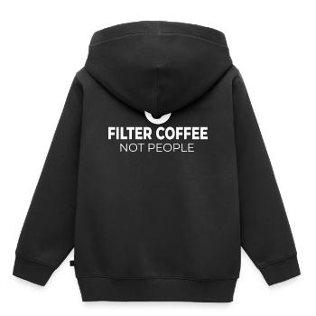 filter coffee not people Anti fascisme Racisme - Sweat Premium à capuche enfant bio - noir - Dos - AI Model Kid Male (0cm)
