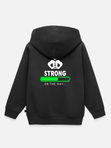 fitness - Kinder Premium hoodie biologisch - zwart