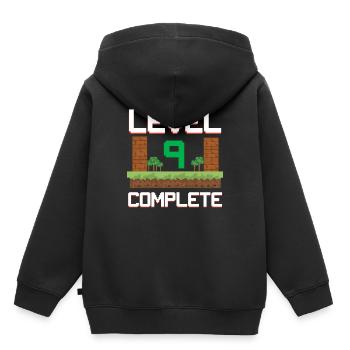 Gamer Kinder 9. Geburtstag Jungen 9 Jahre Level 9 - Kinder Premium Organic Hoodie - Schwarz - Hinten - AI Model Kid Male (0cm)