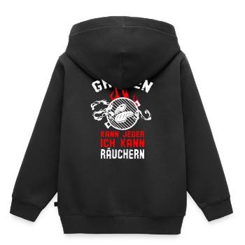 Grillen Kann Jeder Ich Kann Räuchern Grill Meister - Kinder Premium Organic Hoodie - Schwarz - Hinten - AI Model Kid Male (0cm)