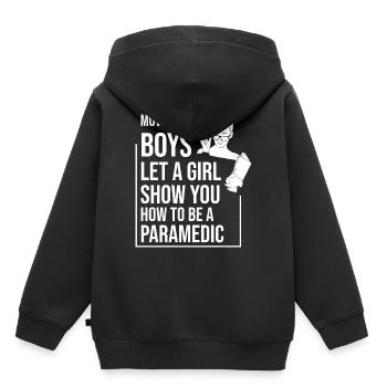 Rettungssanitäter Rettungsdienst Notfallsanitäter - Kinder Premium Organic Hoodie - Schwarz - Hinten - AI Model Kid Male (0cm)