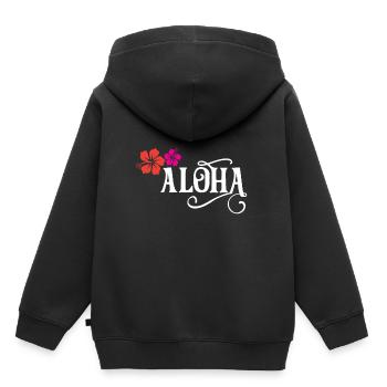 Aloha - Sweat Premium à capuche enfant bio - noir - Dos - AI Model Kid Male (0cm)