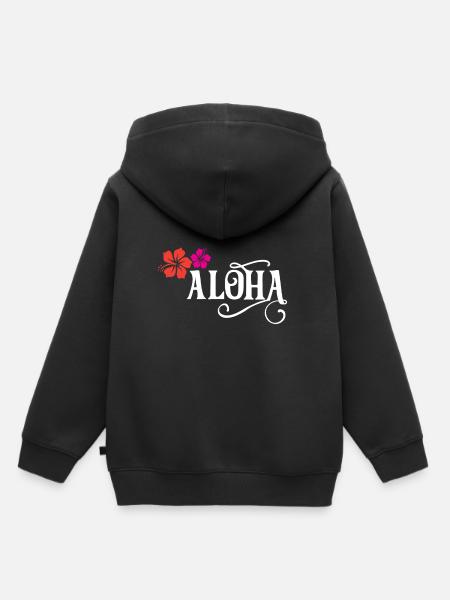 Aloha - Kinder Premium Organic Hoodie - Schwarz