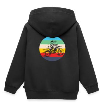 Motocross Motocross Ladies Motocross Girls - Kids Premium Organic Hoodie - black - Back - AI Model Kid Male (0cm)