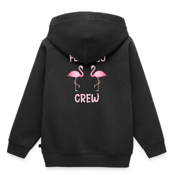 Flamingo Crew als Geschenk Flamingos Flamingo - Kinder Premium Organic Hoodie - Schwarz - Hinten - AI Model Kid Male (0cm)