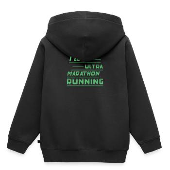 Team Ultramarathon Läufer Ultramarathoner Ultra - Kinder Premium Organic Hoodie - Schwarz - Hinten - AI Model Kid Male (0cm)