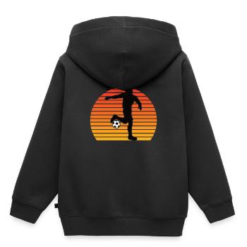 Fußballspieler - Kinder Premium Organic Hoodie - Schwarz - Hinten - AI Model Kid Male (0cm)