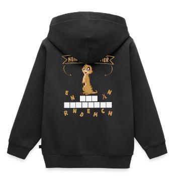 Mein Lieblingstier - Erdmännchen - Kinder Premium Organic Hoodie - Schwarz - Hinten - AI Model Kid Male (0cm)