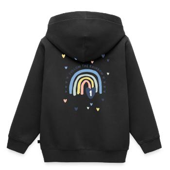 First Birthday - First Year of Life Rainbow - Kids Premium Organic Hoodie - black - Back - AI Model Kid Male (0cm)