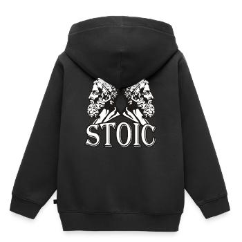 Stoic philosopher - Kids Premium Organic Hoodie - black - Back - AI Model Kid Male (0cm)