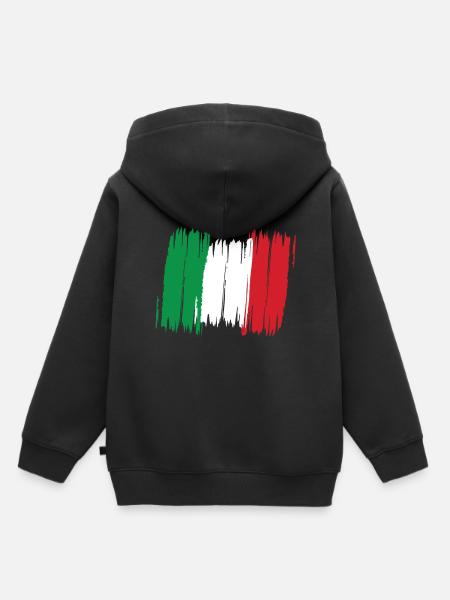 Italien Flagge - Kinder Premium Organic Hoodie - Schwarz