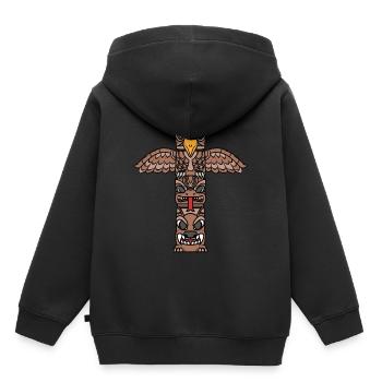 indian indian headdress - Kids Premium Organic Hoodie - black - Back - AI Model Kid Male (0cm)