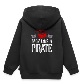 horrible pirate avec un cadeau de bateau pirate - Sweat Premium à capuche enfant bio - noir - Dos - AI Model Kid Male (0cm)