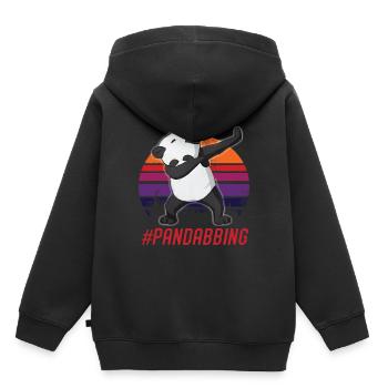 Panda Dabbing panda panda panda Panda Bébé - Sweat Premium à capuche enfant bio - noir - Dos - AI Model Kid Male (0cm)
