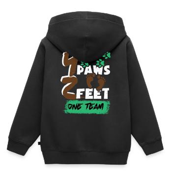 Agilité haies agilité chiens agilité balançoire agilité - Sweat Premium à capuche enfant bio - noir - Dos - AI Model Kid Male (0cm)