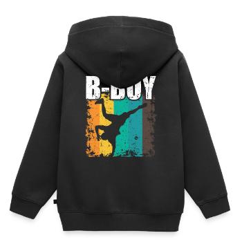 B-Boy Breakdance Enfants Breakdance - Sweat Premium à capuche enfant bio - noir - Dos - AI Model Kid Male (0cm)