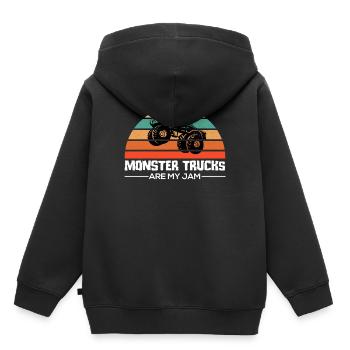 Monstertruck Monstertruck Kinder - Kinder Premium Organic Hoodie - Schwarz - Hinten - AI Model Kid Male (0cm)