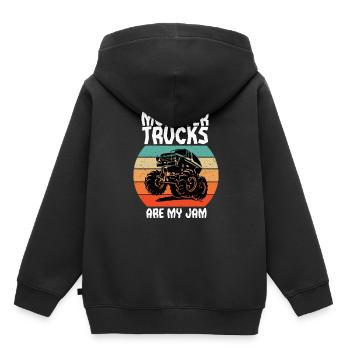 Monstertrucks Monstertruck Kinder - Kinder Premium Organic Hoodie - Schwarz - Hinten - AI Model Kid Male (0cm)