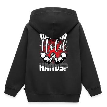 Armdrücken Training - Armdrücken - Kinder Premium Organic Hoodie - Schwarz - Hinten - AI Model Kid Male (0cm)