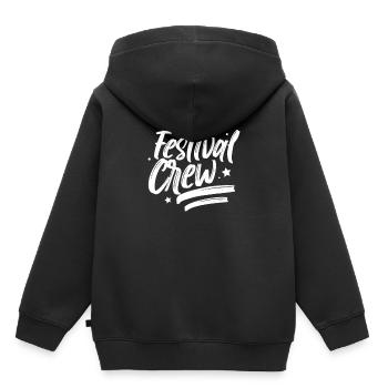 Équipe du festival festivaliers équipe festivals - Sweat Premium à capuche enfant bio - noir - Dos - AI Model Kid Male (0cm)