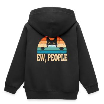 Ew People Cat Lovers - Kids Premium Organic Hoodie - black - Back - AI Model Kid Male (0cm)