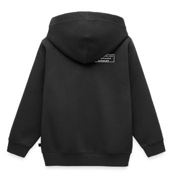 Kann Spuren von Katzenhaaren aufweisen - Kinder Premium Organic Hoodie - Schwarz - Hinten - AI Model Kid Male (0cm)