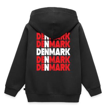 Danemark Danemark drapeau, ville de Danemark - Sweat Premium à capuche enfant bio - noir - Dos - AI Model Kid Male (0cm)