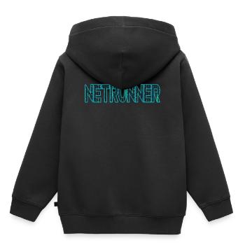 Administrateur réseau Netrunner Informatics - Sweat Premium à capuche enfant bio - noir - Dos - AI Model Kid Male (0cm)