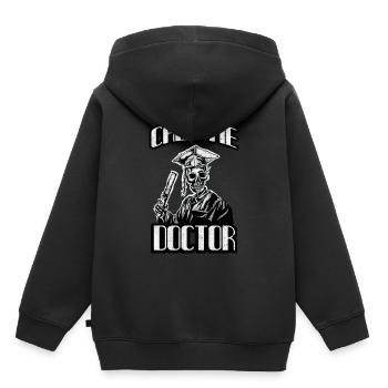 Doctorat de doctortor doctor - Sweat Premium à capuche enfant bio - noir - Dos - AI Model Kid Male (0cm)