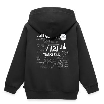 11th birthday math - Kids Premium Organic Hoodie - black - Back - AI Model Kid Male (0cm)
