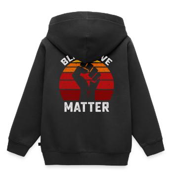 Vintage Black Lives Matter - Kinder Premium Organic Hoodie - Schwarz - Hinten - AI Model Kid Male (0cm)