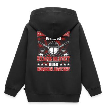 Eishockey Geschenke - Eishockey - Kinder Premium Organic Hoodie - Schwarz - Hinten - AI Model Kid Male (0cm)