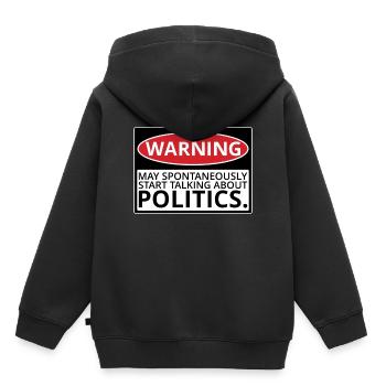 Politique politique Politique élection présidentielle Amérique Usa - Sweat Premium à capuche enfant bio - noir - Dos - AI Model Kid Male (0cm)