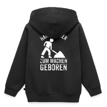 Handwerker Geschenke - Handwerker zum machen - Kinder Premium Organic Hoodie - Schwarz - Hinten - AI Model Kid Male (0cm)