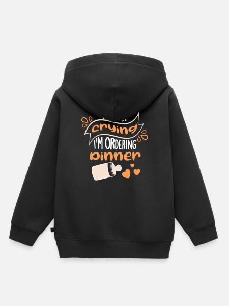 Baby Kleidung - Kinder Premium Organic Hoodie - Schwarz