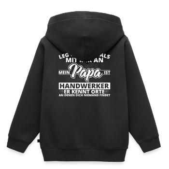 Handwerker Geschenke - Handwerker - Kinder Premium Organic Hoodie - Schwarz - Hinten - AI Model Kid Male (0cm)