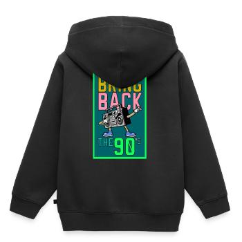 90er jahre 90er jahre Kostüm 90er Outfit 90er Mode - Kinder Premium Organic Hoodie - Schwarz - Hinten - AI Model Kid Male (0cm)