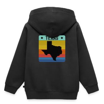 Texas vintage Retro Stil Staat Texaner - Kinder Premium Organic Hoodie - Schwarz - Hinten - AI Model Kid Male (0cm)