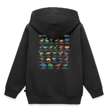 Dinosaurer af enhver art - Premium børne hættetrøje økologisk - sort - Bagpå - AI Model Kid Male (0cm)