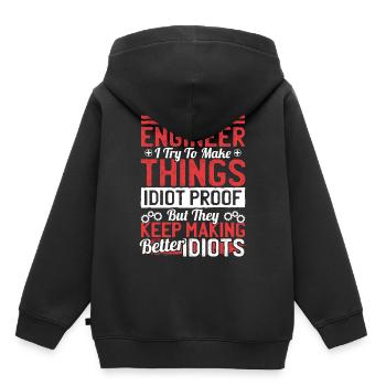 Ingenieur Geschenk - Ingenieur - Kinder Premium Organic Hoodie - Schwarz - Hinten - AI Model Kid Male (0cm)