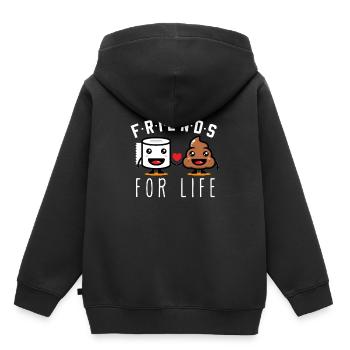 Toilet paper poop toilet poop gift - Kids Premium Organic Hoodie - black - Back - AI Model Kid Male (0cm)
