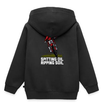 Motocross motocross machine motocross motorcycle - Kids Premium Organic Hoodie - black - Back - AI Model Kid Male (0cm)