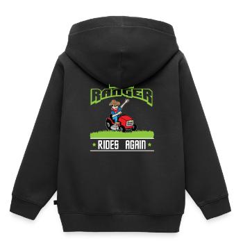 The Lawn Ranger Rides Again - Kinder Premium Organic Hoodie - Schwarz - Hinten - AI Model Kid Male (0cm)