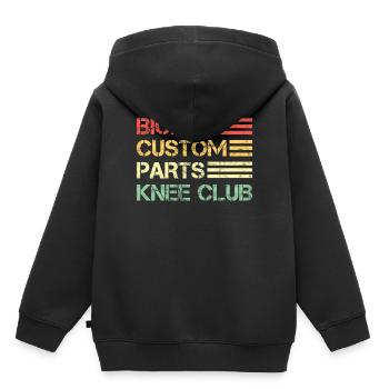 Knie Knieoperation Knieprothese Vintage - Kinder Premium Organic Hoodie - Schwarz - Hinten - AI Model Kid Male (0cm)