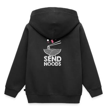 Send Noods - Kinder Premium Organic Hoodie - Schwarz - Hinten - AI Model Kid Male (0cm)
