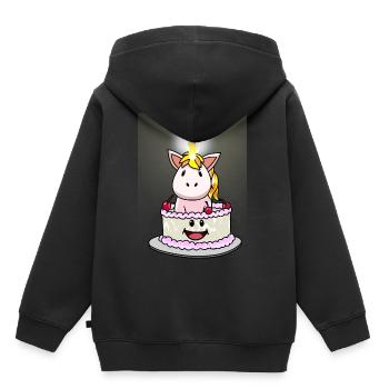 Cake Cake Candy Birthday Cake Candle - Kids Premium Organic Hoodie - black - Back - AI Model Kid Male (0cm)