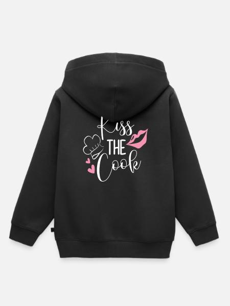 Kiss The Cook - Kinder Premium Organic Hoodie - Schwarz