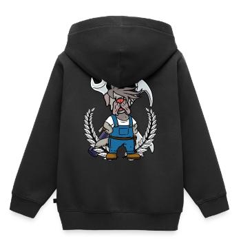 Werkzeug Mechaniker Werkstatt Berufe Job - Kinder Premium Organic Hoodie - Schwarz - Hinten - AI Model Kid Male (0cm)