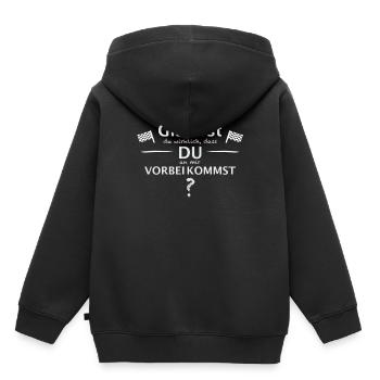 Kartsport Rennsport Spruch Überholen - Kinder Premium Organic Hoodie - Schwarz - Hinten - AI Model Kid Male (0cm)