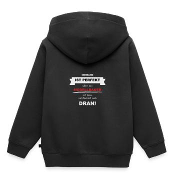 Modellbauer Modellbau Hobbybastler - Kinder Premium Organic Hoodie - Schwarz - Hinten - AI Model Kid Male (0cm)